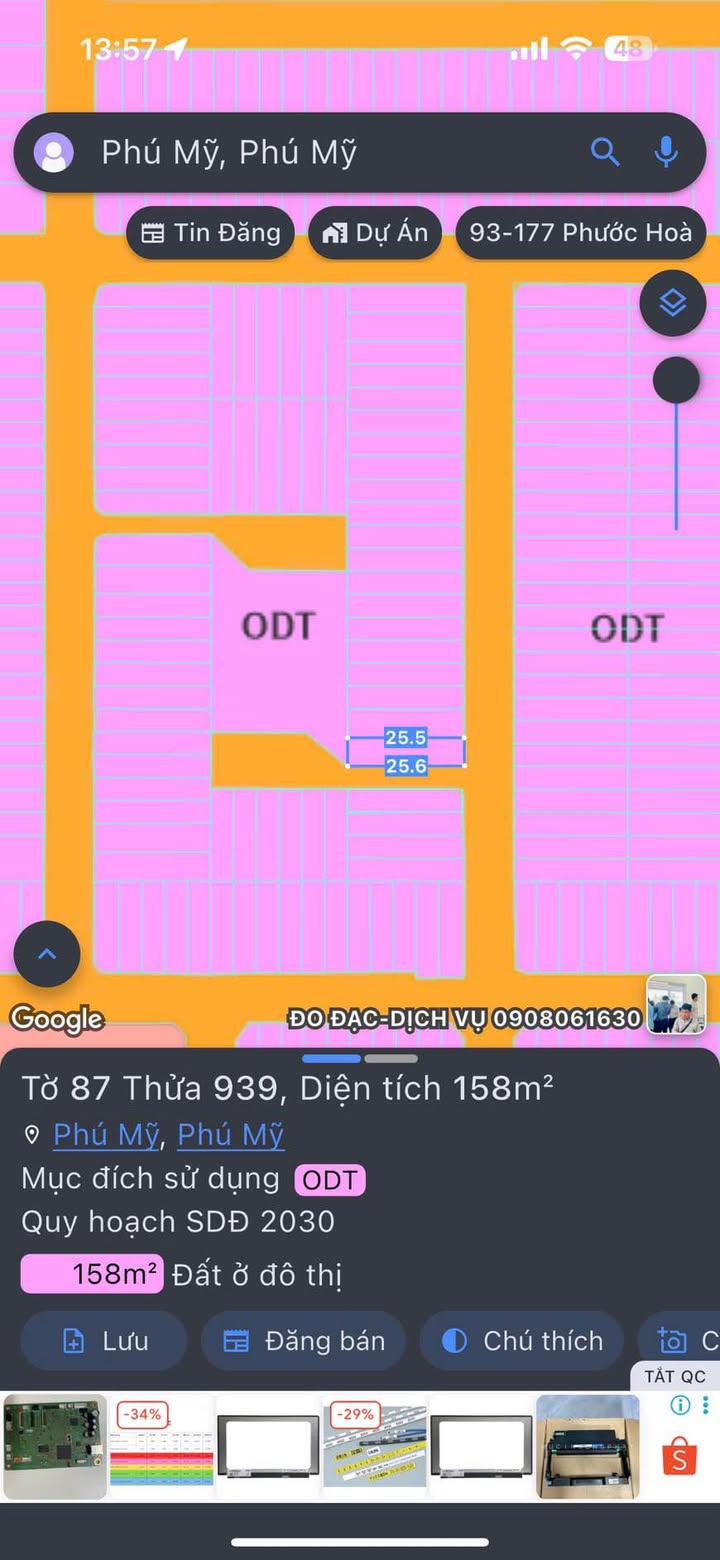 Đất Nền TDC Vạn Hạnh - Mặt Tiền Tuệ Tĩnh, Phú Mỹ, BR-VT - 150m² - 3.6 Tỷ