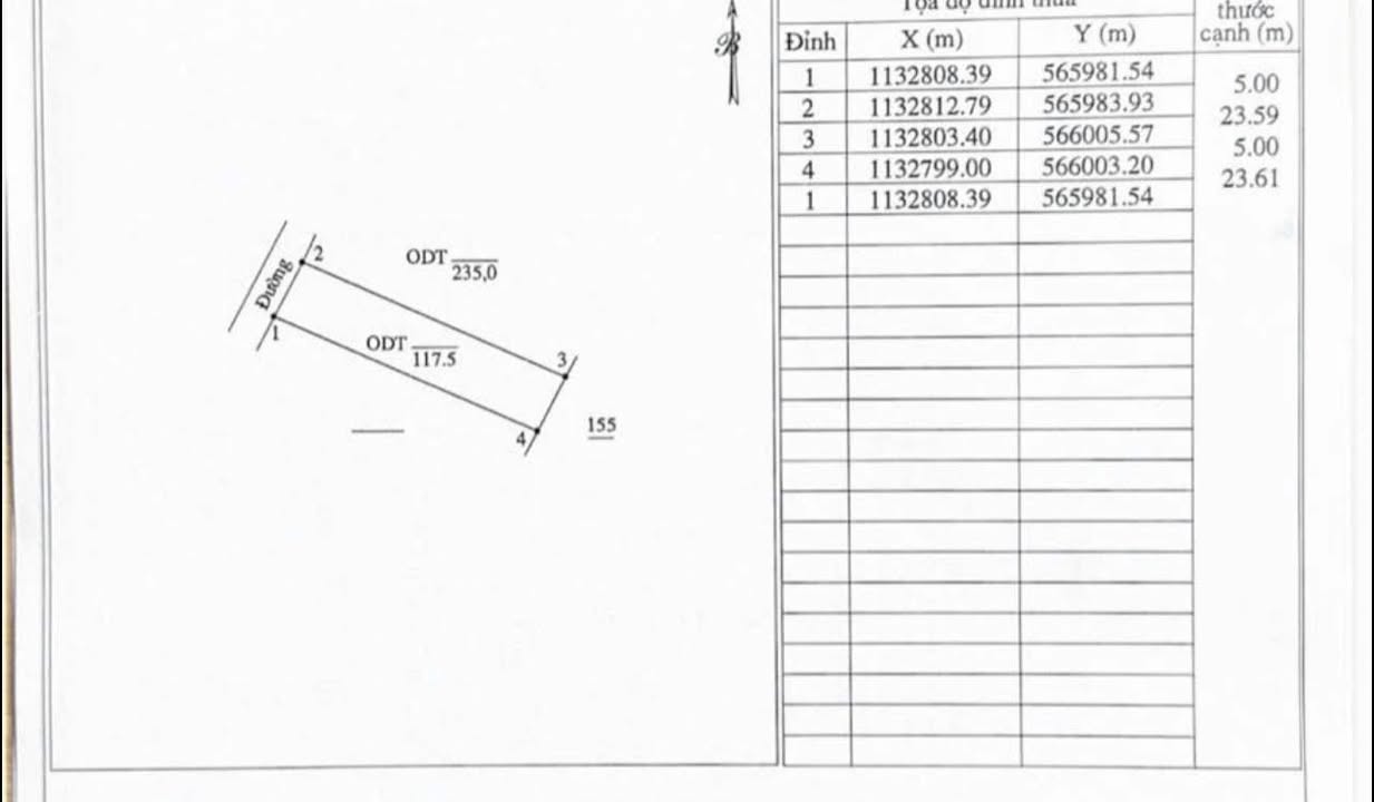 Đất nền Bình Phú, Bến Tre 117.5m² - Hai Mặt Tiền, Sẵn Sổ Hồng