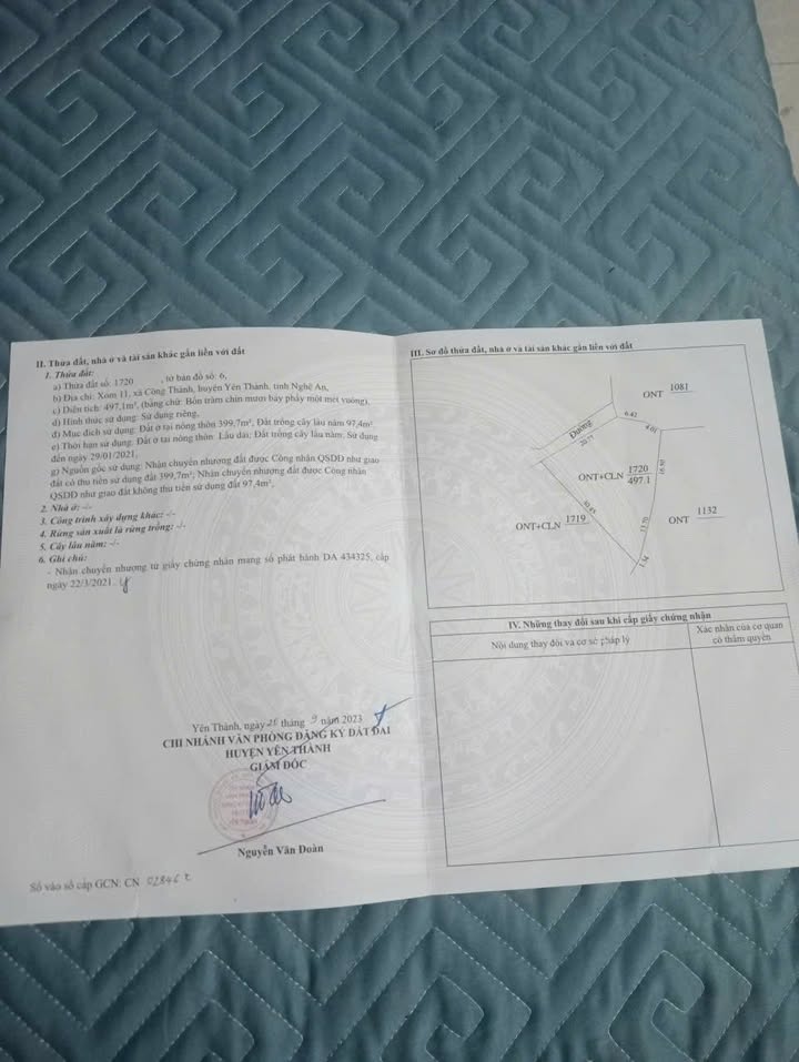 Bán Đất Yên Thành 360m² - Giá 1 Tỷ, Sổ Đỏ Sẵn Sàng