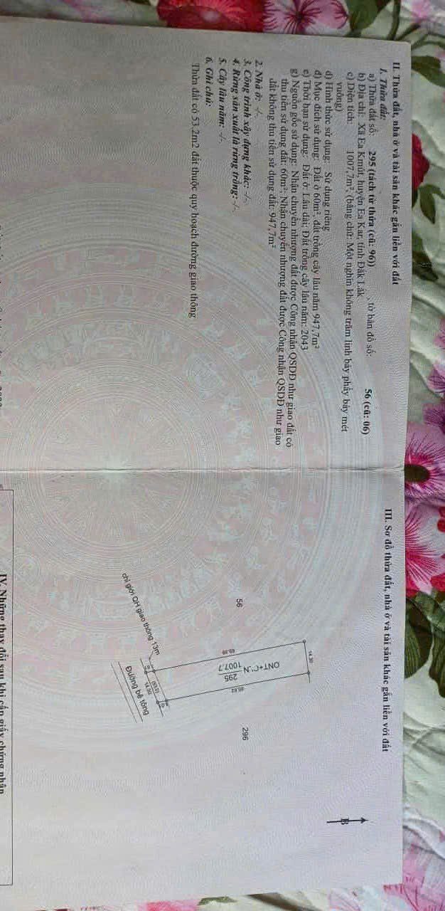 Đất nền Ea Đar Ea Kar 1007.7m² - Sổ đỏ chính chủ, tiềm năng sinh lời!