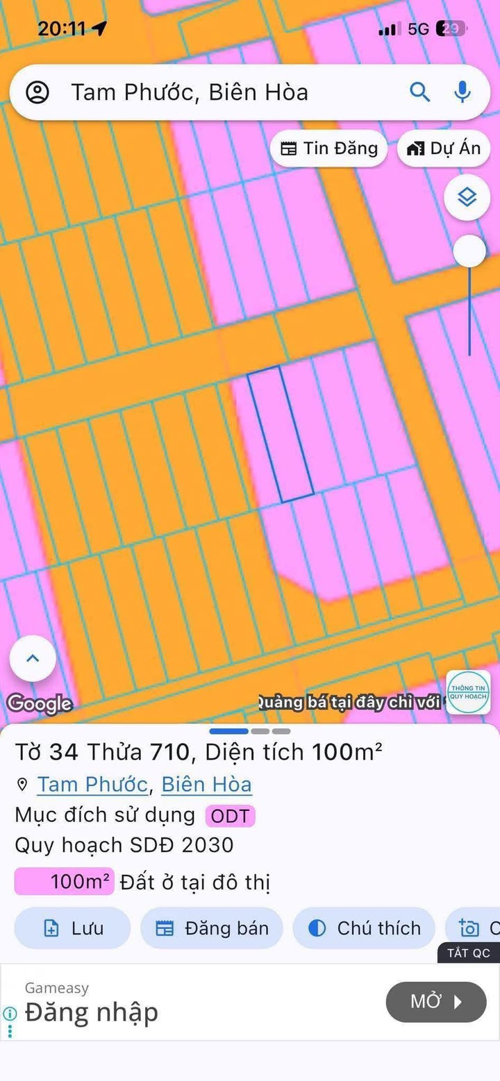Đất nền Tam Phước, Biên Hòa 100m² giá 1.3 tỷ - Sổ đỏ chính chủ!