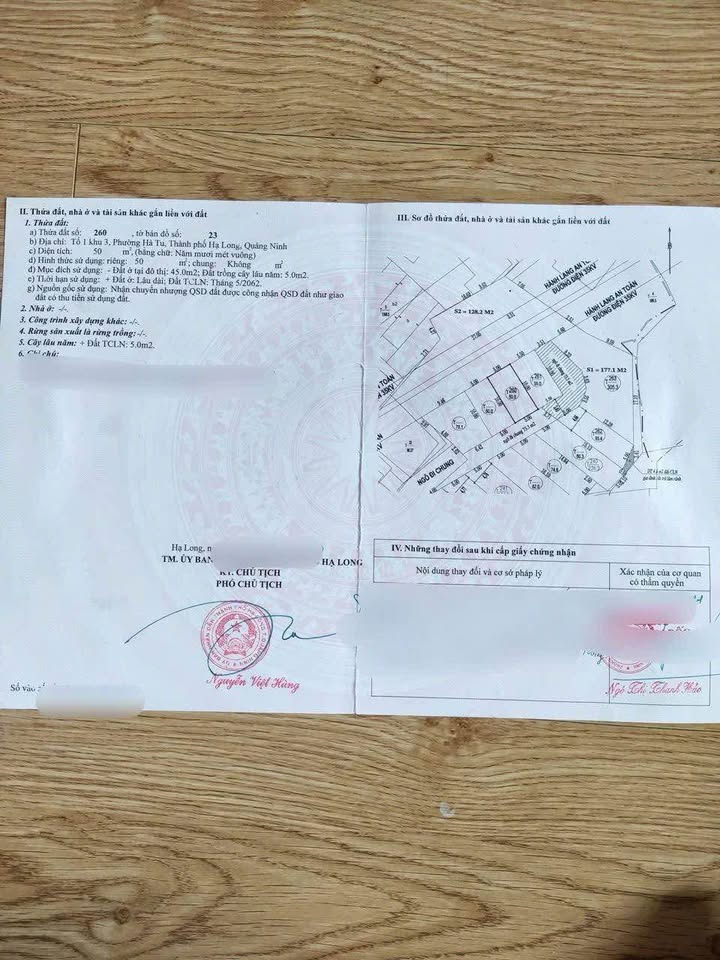 Đất nền Phường Hà Tu, Hạ Long 50m² giá 1.45 tỷ - Sổ đỏ chính chủ