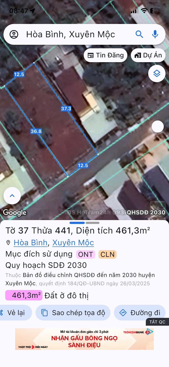 Đất Nền Xuyên Mộc 444m² Sổ Đỏ TC - Giá Tốt Đầu Tư