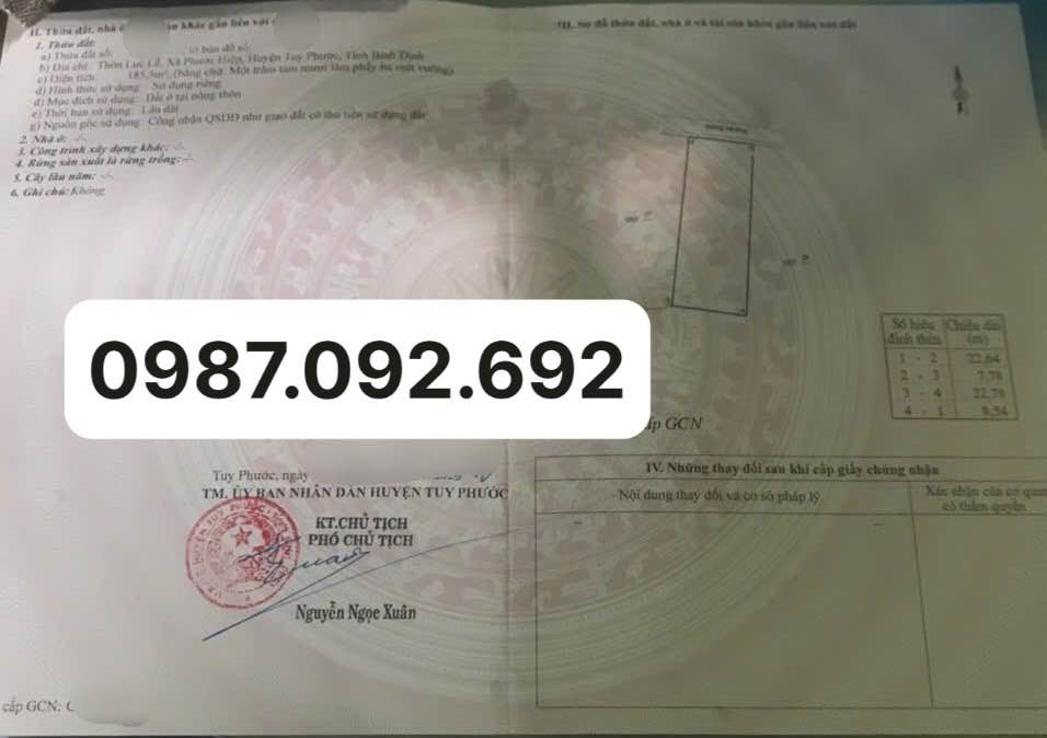 Đất Nền Lục Lễ - Tuy Phước 186m² Gần Chợ, Đường Ô Tô - Giá 7xx Triệu