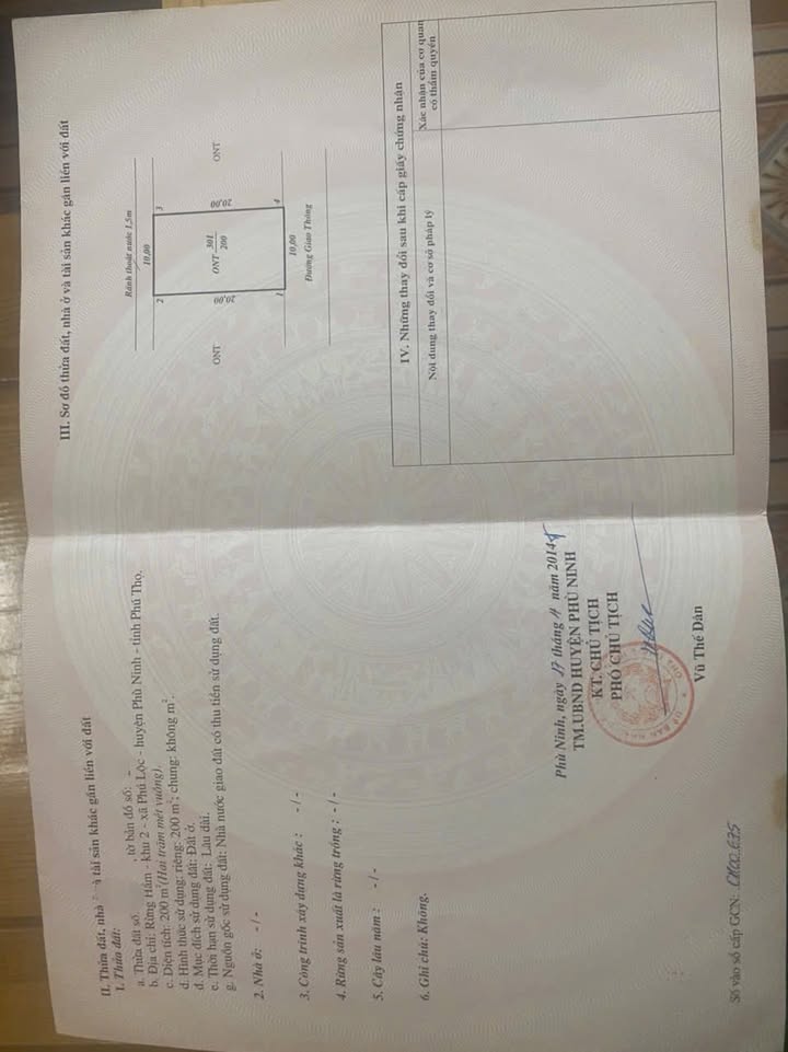 Đất nền Phù Ninh 200m² giá 1.2 tỷ - Sổ đỏ chính chủ!