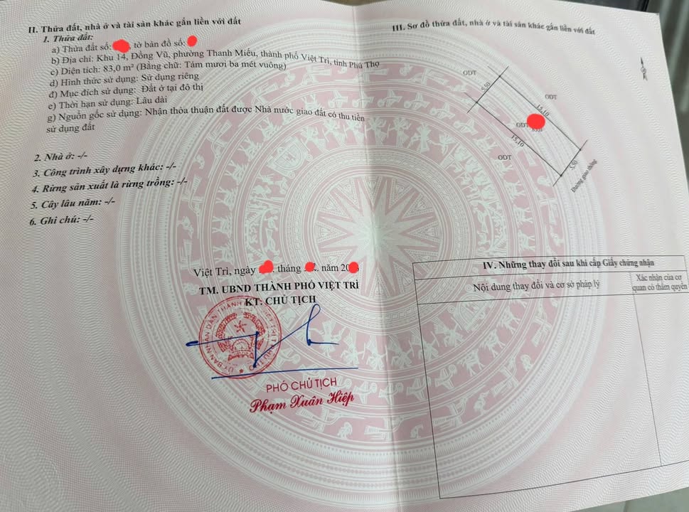 Đất nền Đồng Vũ, Việt Trì 83.5m² – Tiềm năng tăng giá!