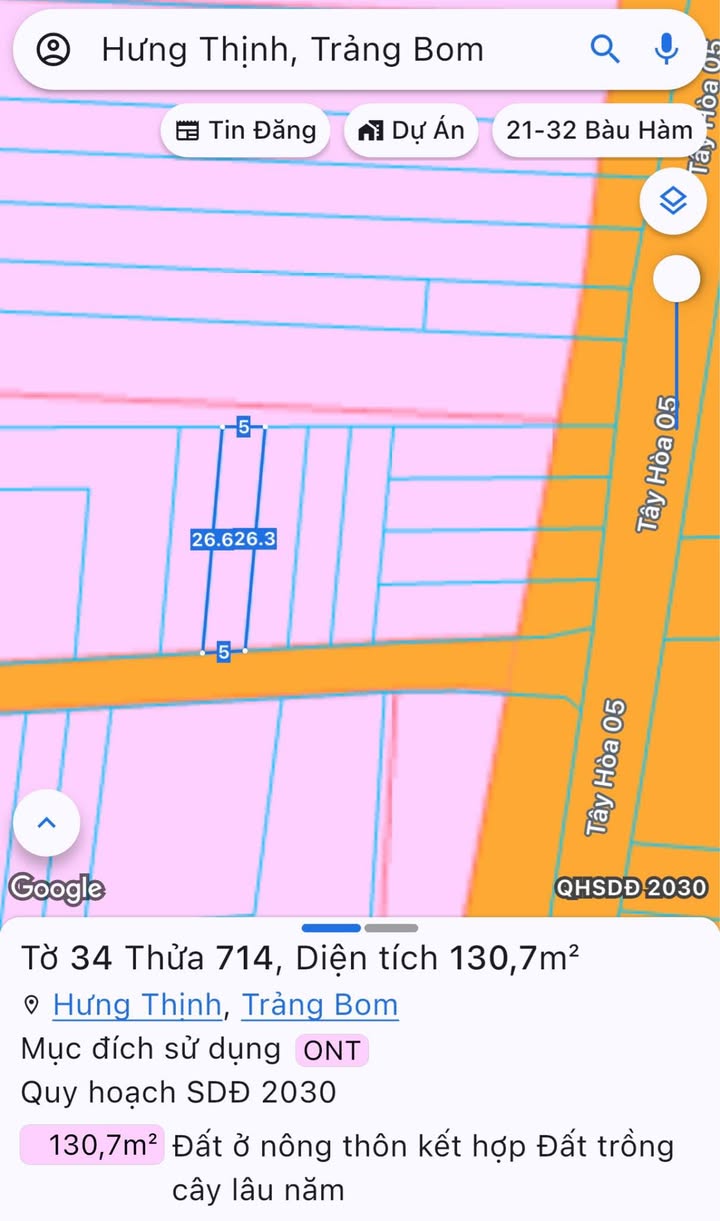 Nhà phố Tây Hoà 05 Trảng Bom 130m² - Mặt tiền kinh doanh đắc địa!