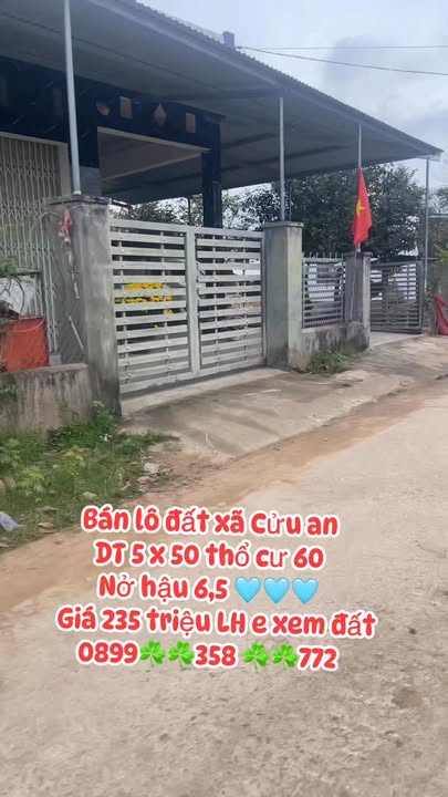Đất nền Xã Cửu An, An Khê 250m² chỉ 235 triệu - Tiềm năng tăng giá