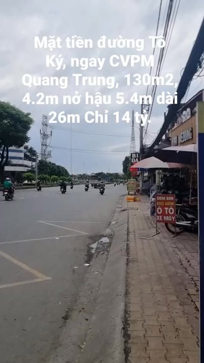 Mặt Tiền Tô Ký 130m² - Kinh Doanh Đắc Lợi Ngay CVPM Quang Trung - 14 Tỷ