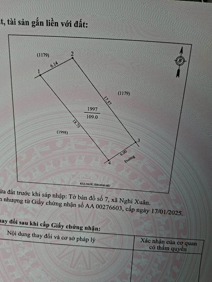 Đất nền Hưng Lộc, TP Vinh 109m² - Sổ đỏ chính chủ, giá chỉ 1.1 tỷ!