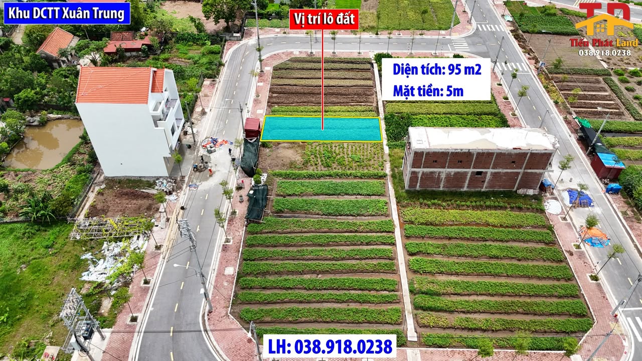Đất nền Xuân Trung 95m² giá tốt - Sổ đỏ chính chủ, ô tô đỗ cửa!