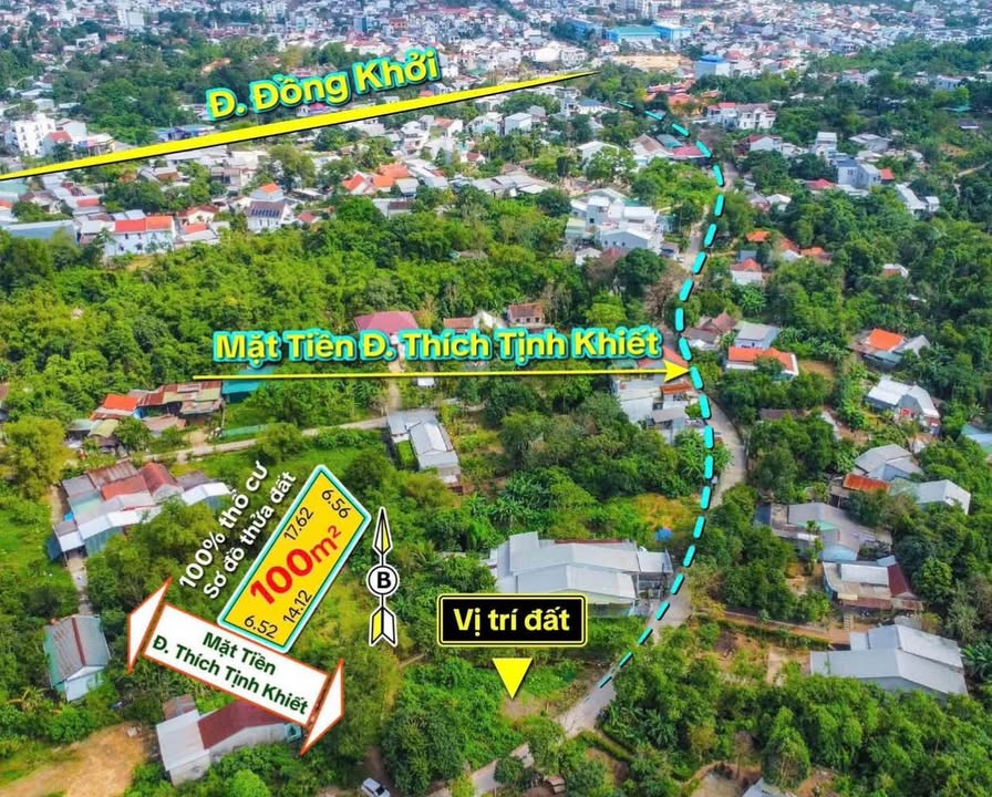 Đất nền Thích Tịnh Khiết, Huế 100m² - Tiềm năng tăng giá vượt trội!