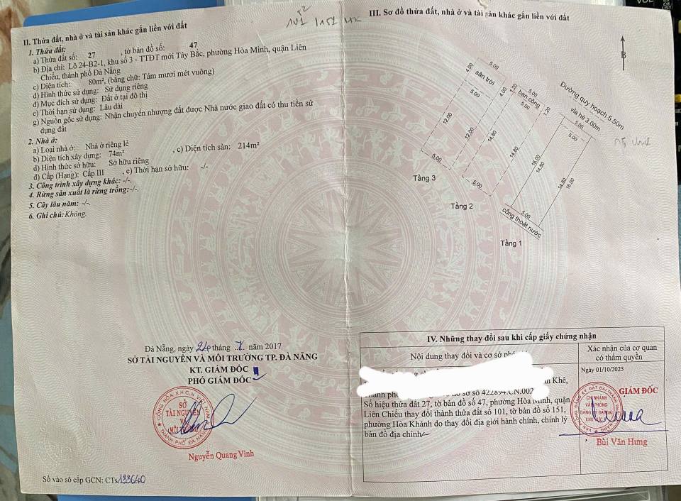 Nhà Mặt Tiền 3 Tầng 320m² Đường 5m5 Ngũ Hành Sơn - Giá 7 Tỷ