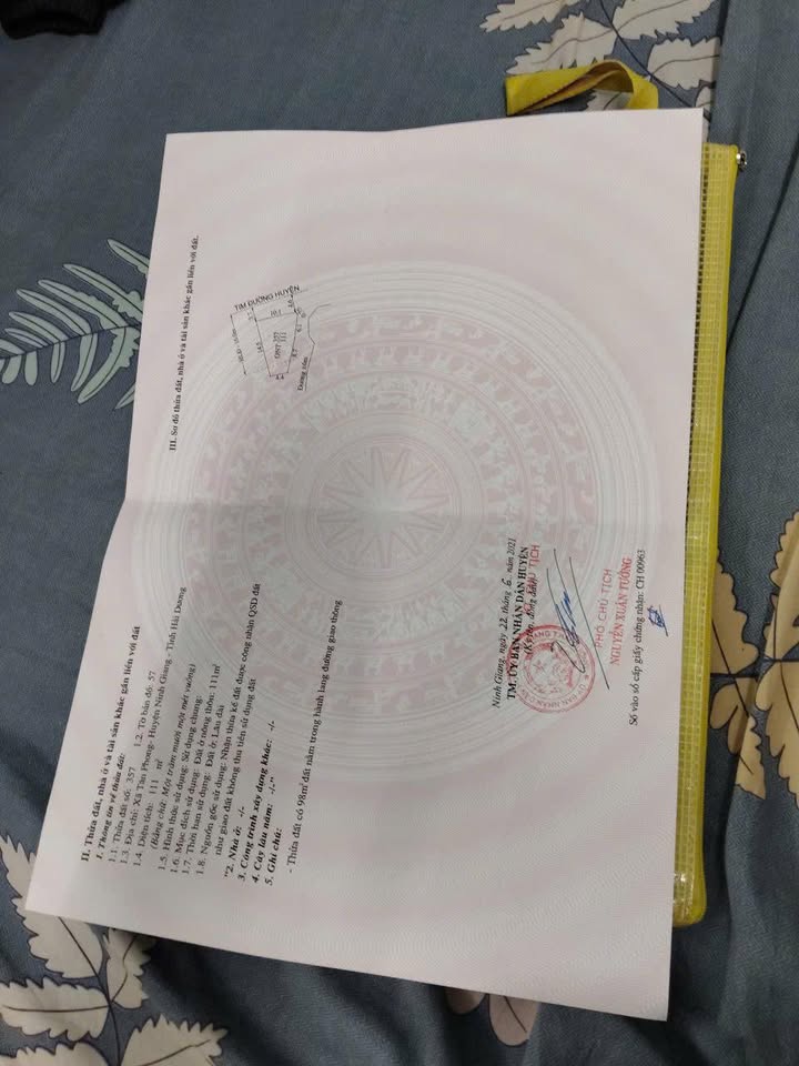 Đất nền 2 mặt tiền Tân Phong, Ninh Giang - 111m² full thổ cư, giá 2 tỷ