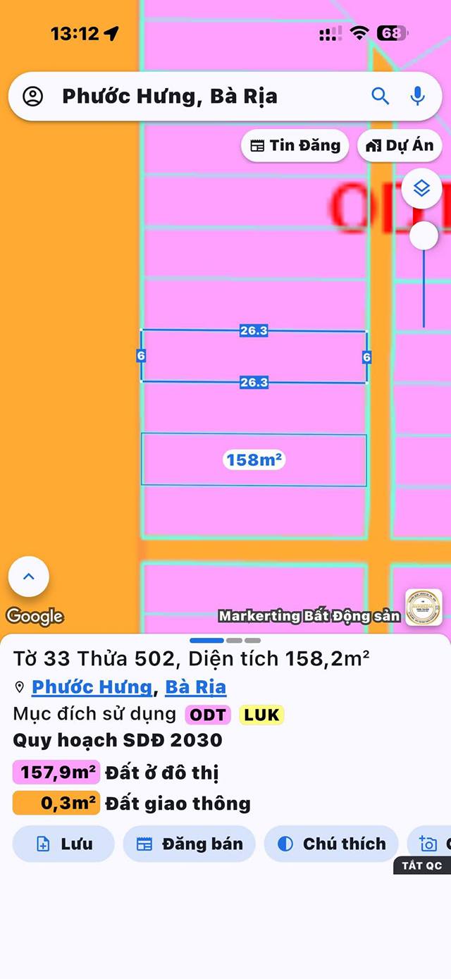 Đất Mặt Tiền 3/2 Bà Rịa 158m² - Vị Trí Vàng Kinh Doanh