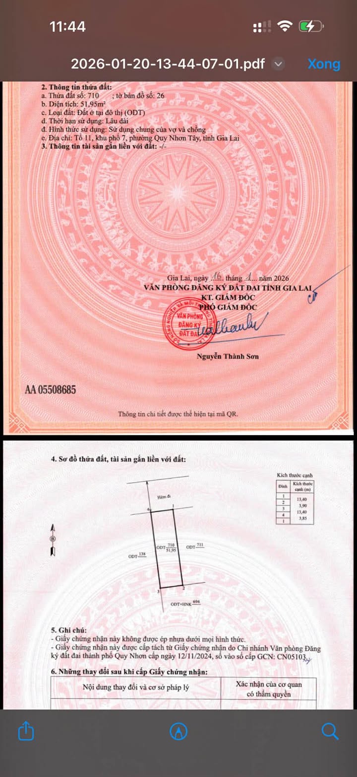 Đất nền Phường Thống Nhất Pleiku 108m² 1.8 tỷ - Sổ hồng sẵn tiềm năng cao