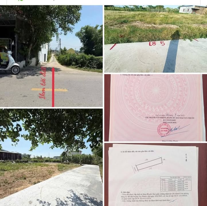 Đất nền Thôn Xuân Mỹ Tuy Phước 82m² 295 triệu - Sổ đỏ chính chủ!