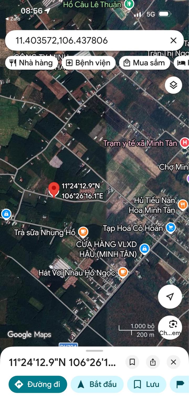 Bán Đất Nền Minh Tân, Bình Dương - 100m² Sổ Hồng Riêng, Giá Tốt