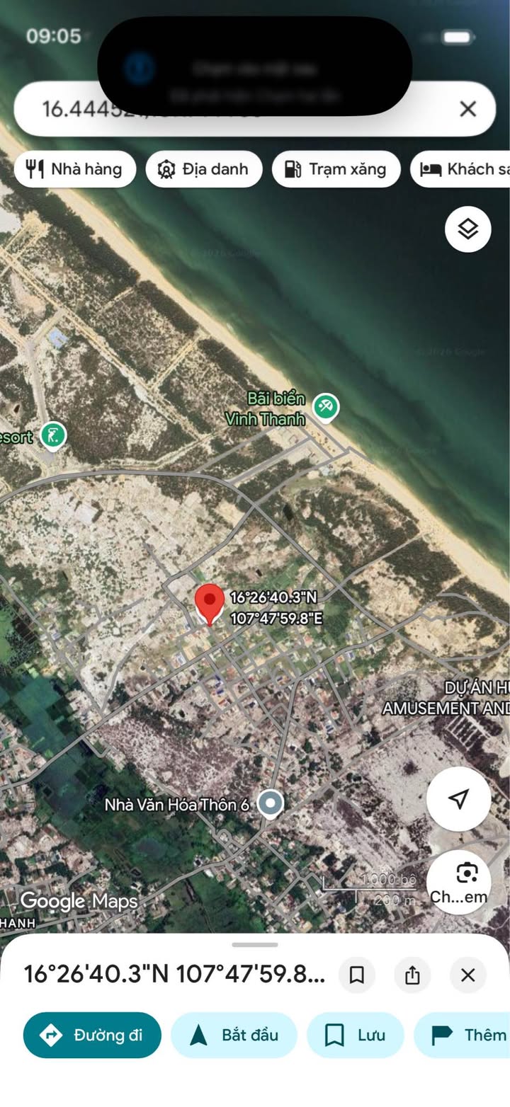 Đất Nền 2 Mặt Tiền 152m² Thôn 6 Vinh Thanh, Huế - Sổ Hồng Riêng