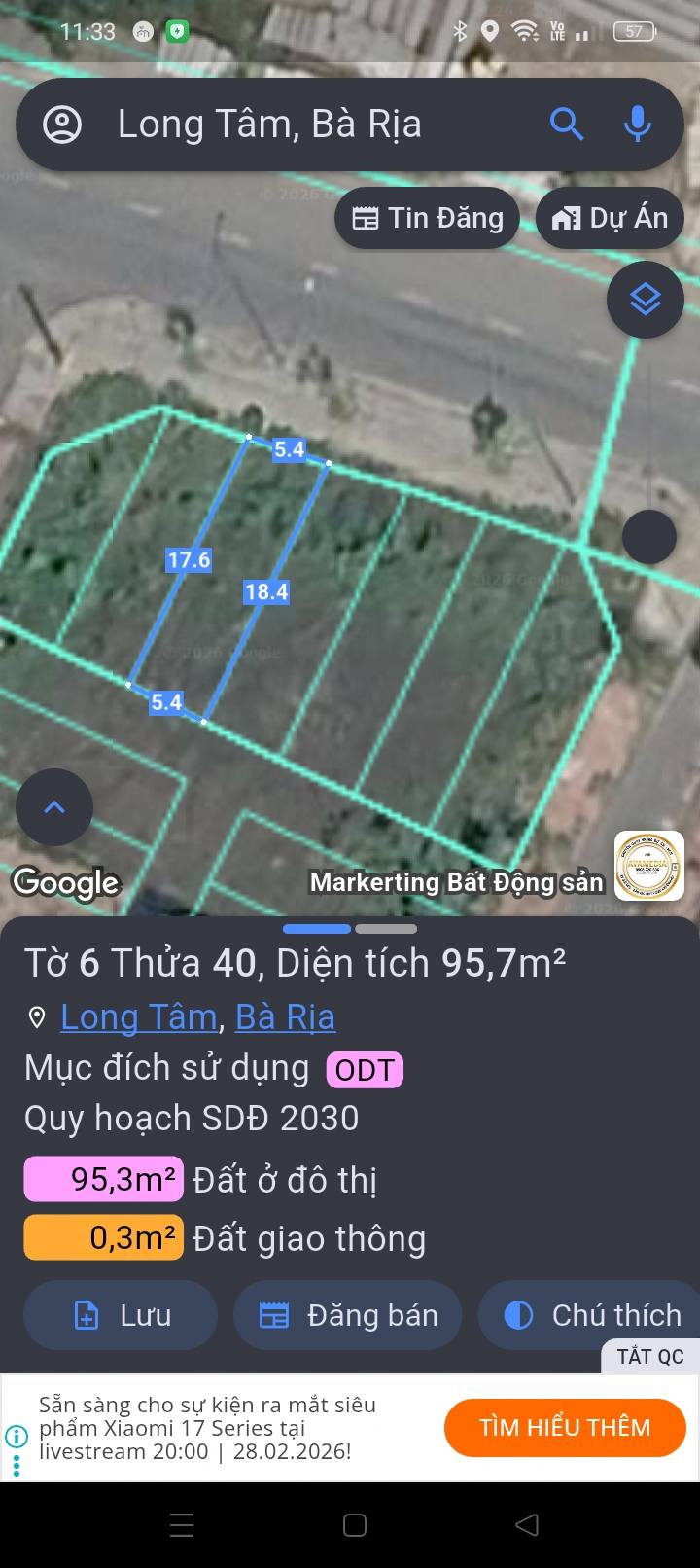 Đất nền Văn Tiến Dũng Bà Rịa 97m² giá 3 tỷ - Tiềm năng tăng giá!