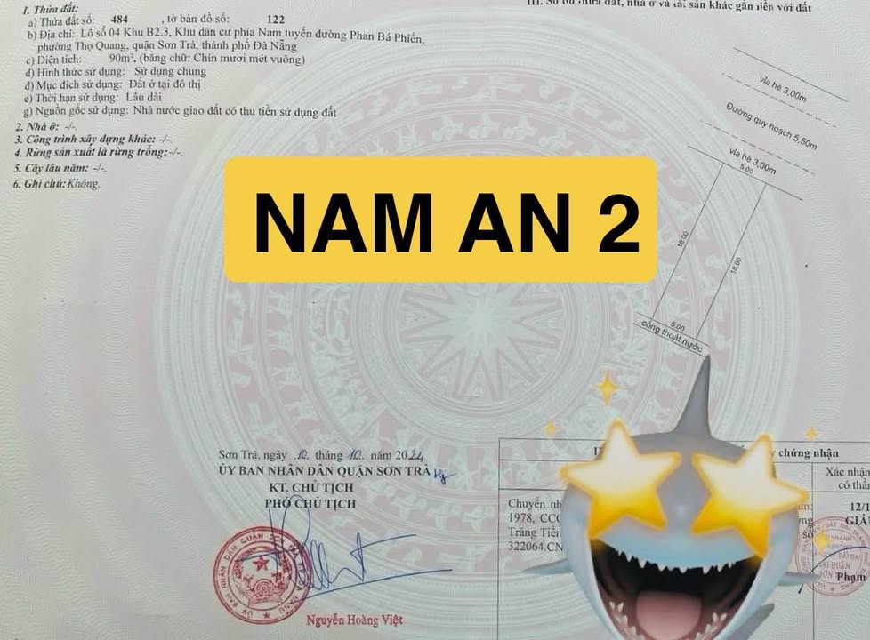 Đất nền Sơn Trà Đà Nẵng 90m² giá 11.5 tỷ - Tiềm năng tăng giá vượt trội!