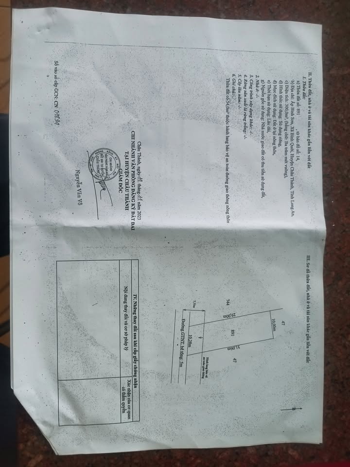 Đất Vườn 300m² Ấp Bình Sơn, Tân An - Giá Tốt 1.29 Tỷ