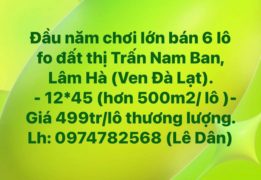 Đất Nền Nam Ban Lâm Hà 540m² - Sổ Sẵn Giá Đầu Tư 499 Triệu