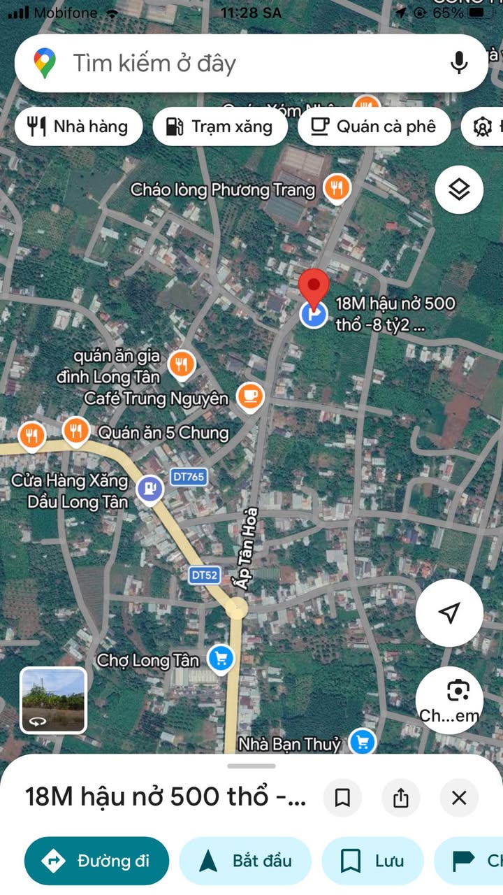 Đất nền Trục 765 Long Tân 1236m² giá 8 tỷ - Sổ đỏ chính chủ