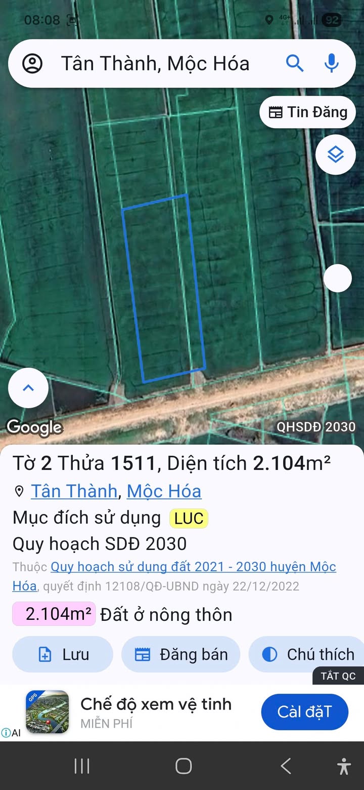 Đất Vườn Mộc Hóa Long An 2100m² Mặt Tiền Lộ 25m - Giá Tốt