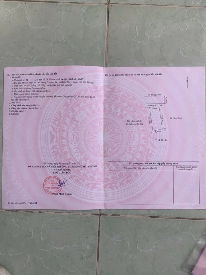 Đất nền Kiến Minh, Kiến An 70m² - Tiềm năng tăng giá vượt trội!