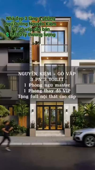 Nhà 4m x 7.7m Gò Vấp - 4PN, 3WC, 3 Tầng, Gần BV 175 - 5.38 Tỷ