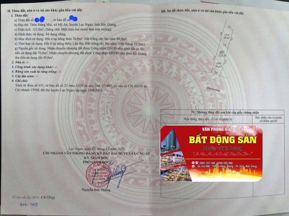 Đất Nền Mỹ An, Bắc Giang 125m² - Mặt Tiền Kinh Doanh, Sổ Đỏ Rõ Ràng