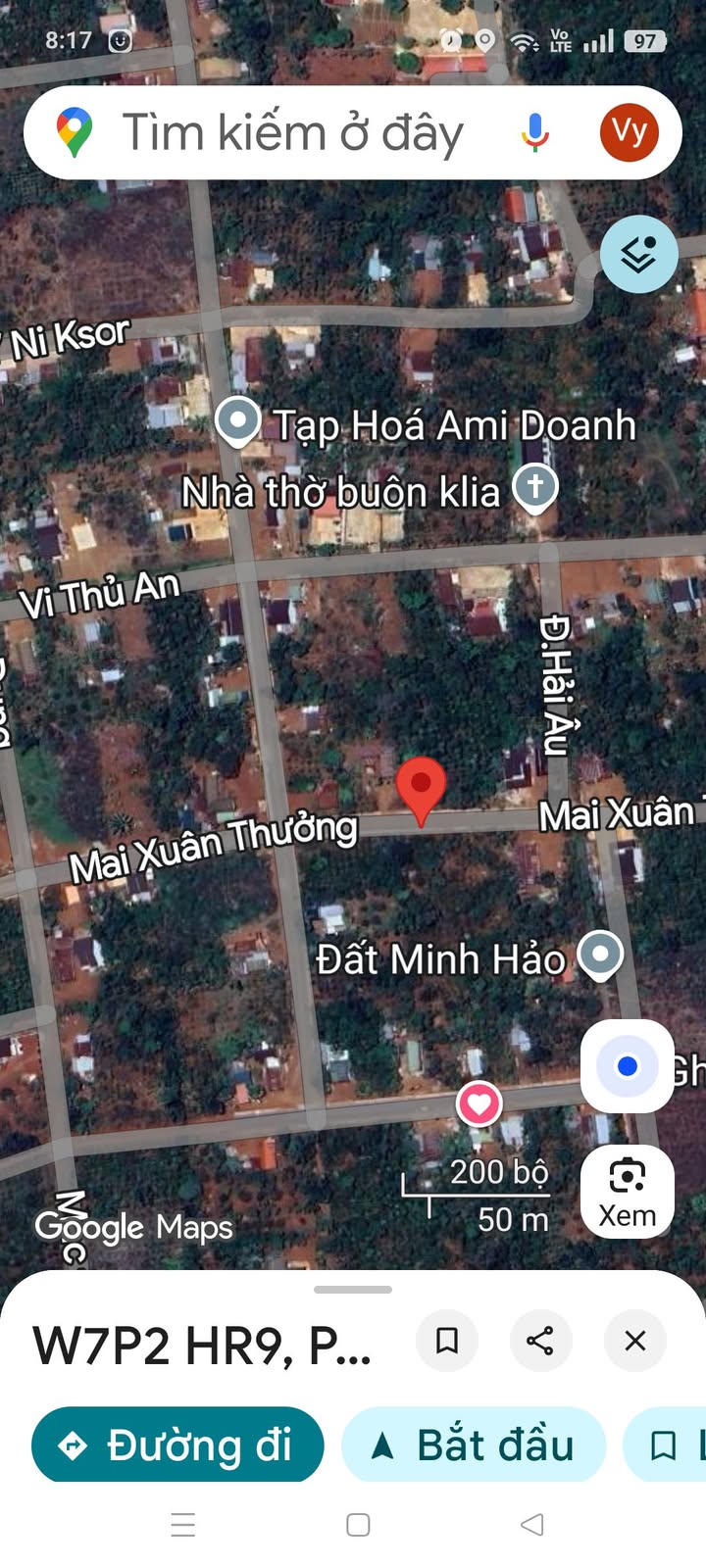 Đất nền 250m² mặt tiền đường Mai Xuân Thưởng, Buôn Hồ - Giá 860 triệu, sổ sẵn