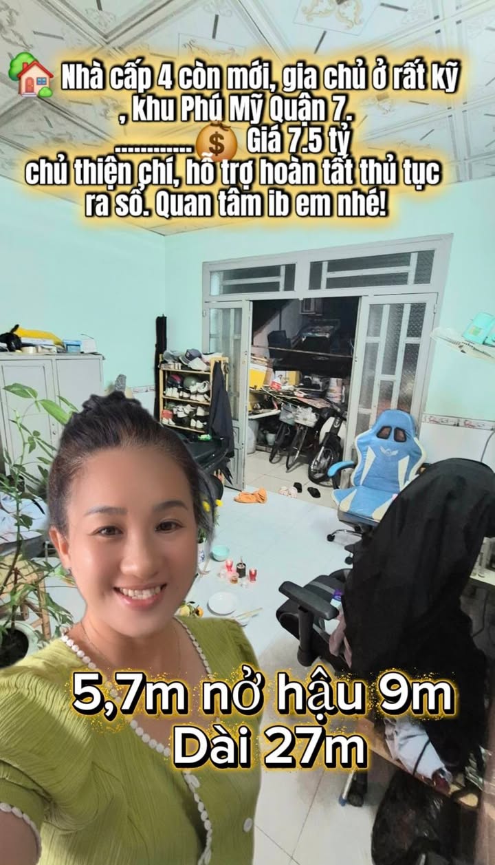 Nhà riêng Q7 153m² giá 7.5 tỷ – Ô tô vào tận nhà, nở hậu đẹp