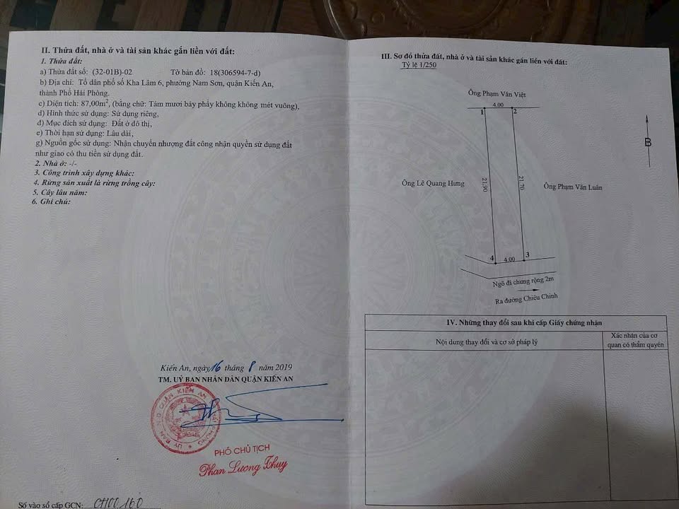 Đất nền Kiến An 87m² giá 1.3 tỷ - Sổ đỏ chính chủ!