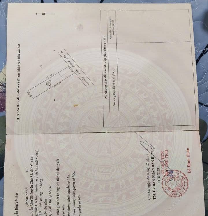 Đất nền Chư Sê Gia Lai 208m² giá 800 triệu - Vị trí đắc địa!