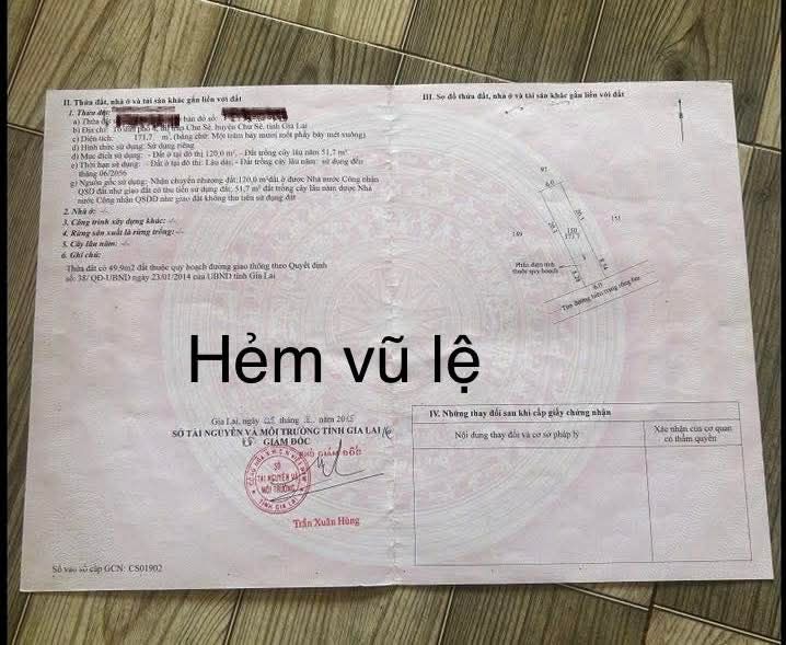 Đất nền Chư Sê Gia Lai 168m² giá 1.6 tỷ - Sổ hồng chính chủ!