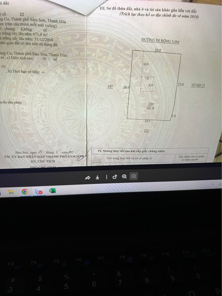 Đất nền Quảng Cư Sầm Sơn 561m² - Tiềm năng tăng giá vượt trội!