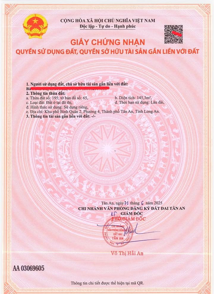 Đất nền Nguyễn Kim Công, Tân An, 154m² - Sổ đỏ chính chủ