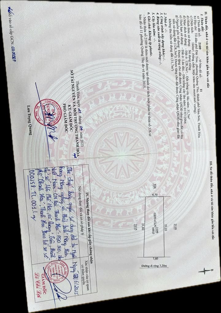 Đất Sổ Đỏ Quảng Thọ Sầm Sơn 160m² - Mặt Tiền 8m, Giá 1 Tỷ