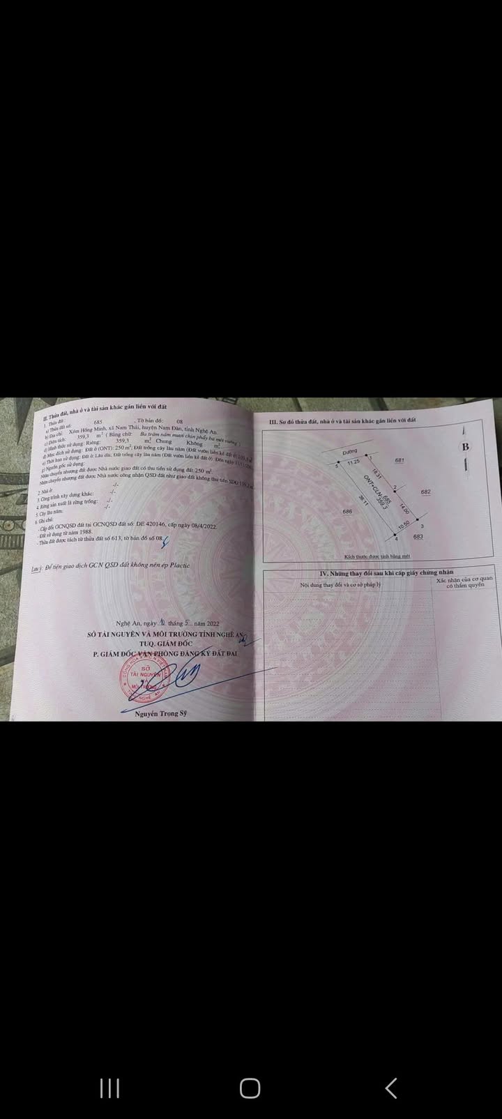 Đất nền Nam Đàn, Nghệ An 359m² - Sổ hồng thổ cư, sẵn sàng xây nhà