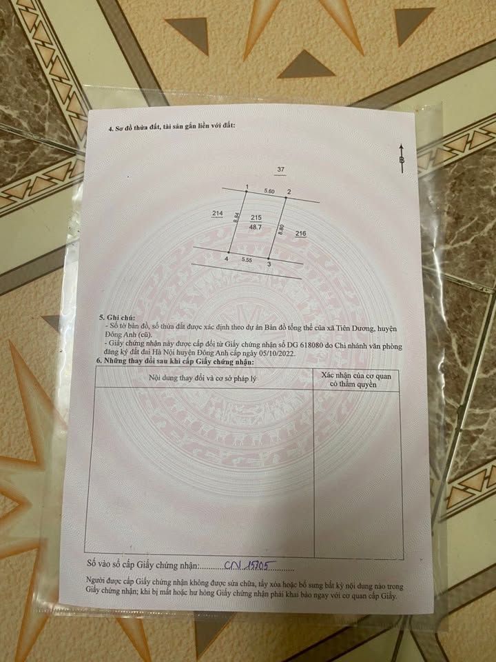 Đất nền Đông Anh 48.7m² Sổ đỏ chính chủ, nở hậu đẹp!