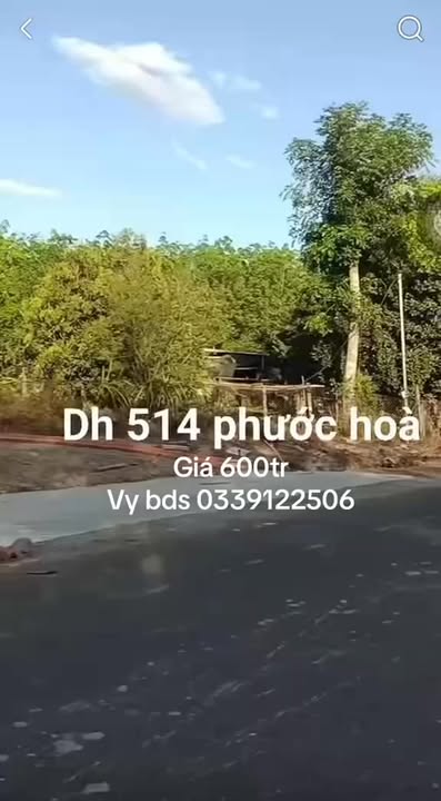 Đất nền Phước Hoà Phú Giáo 14m² giá 600 triệu - Sổ đỏ chính chủ!