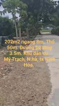 Đất nền Ninh Hòa 202m² - Sổ đỏ thổ cư, sát Lý Tự Trọng