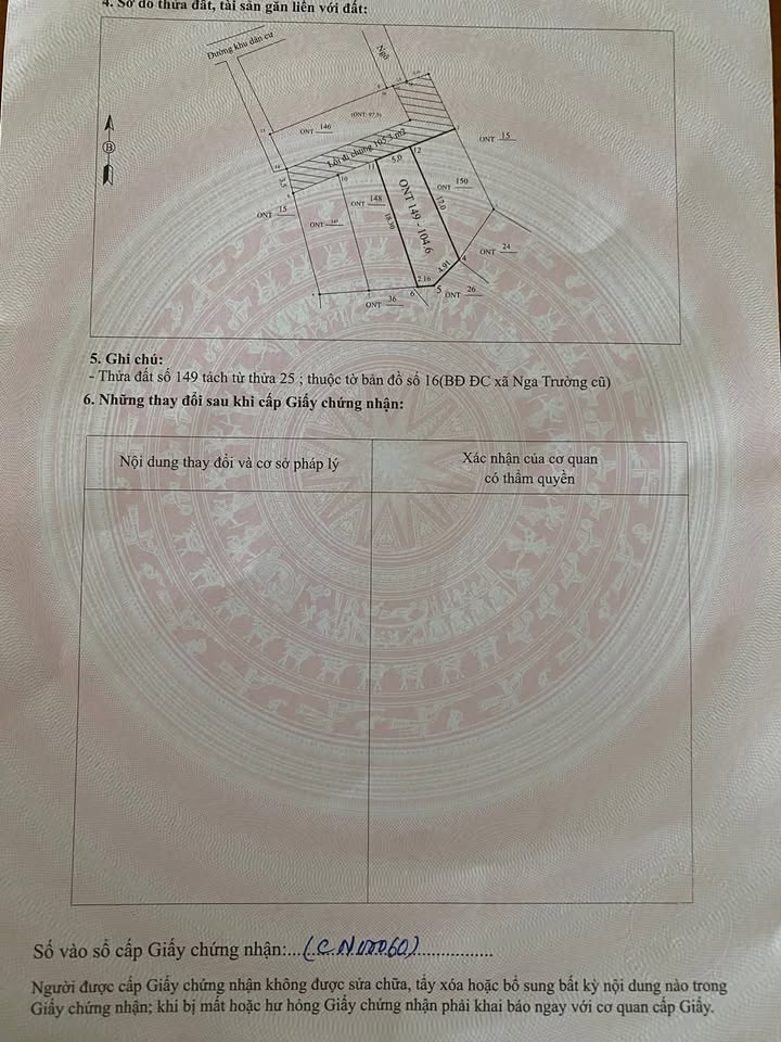 Bán Đất Nga Sơn 104.6m² - Sổ Đỏ Chính Chủ, Gần UBND Xã