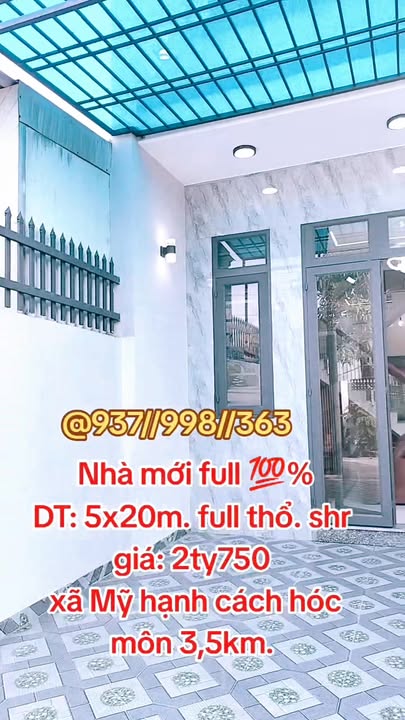 Nhà riêng KDC Trần Anh Mỹ Hạnh Bắc 100m² Sổ hồng sẵn
