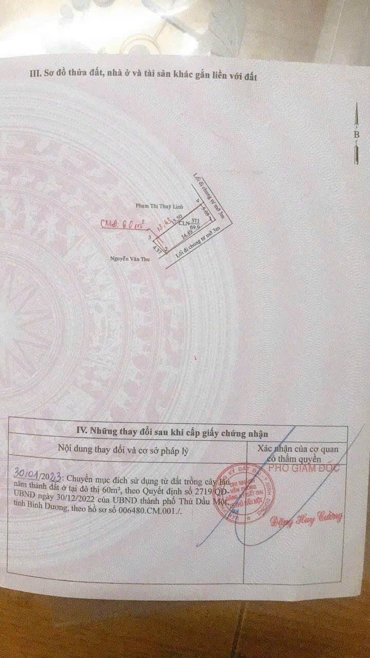 Đất nền Phú Thọ, Thủ Dầu Một 70m² - Sổ đỏ chính chủ, đường ô tô!