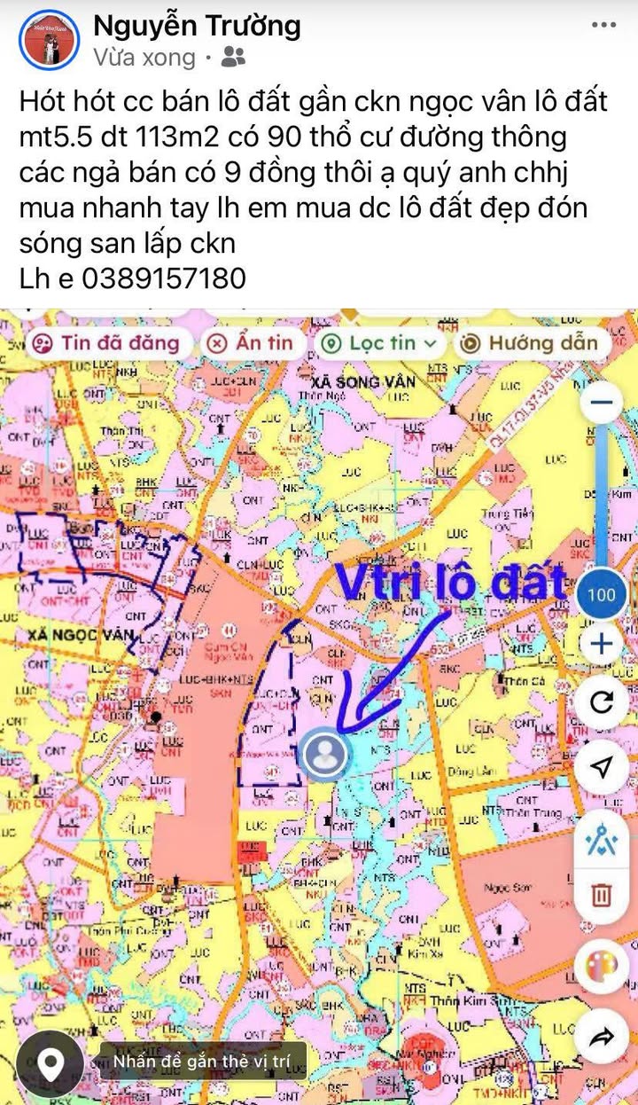 Đất nền Yên Phong Bắc Ninh 100m² 900 triệu - Sổ đỏ chính chủ