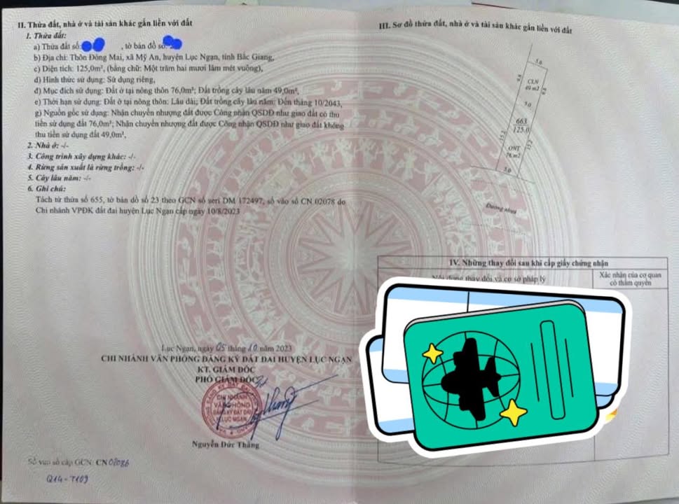 Bán Đất Mỹ An Lục Ngạn 125m² - Sổ Đỏ Chính Chủ, Giá Hơn 1 Tỷ