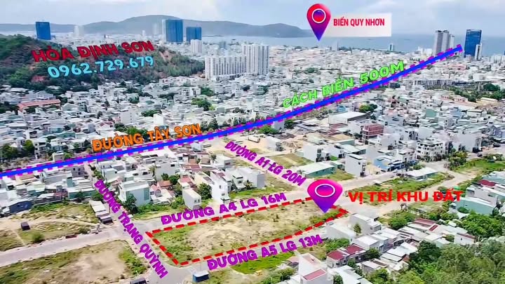 Bán Đất Mặt Tiền Tây Sơn, Quy Nhơn - 87.5m² - Sổ Hồng Chính Chủ